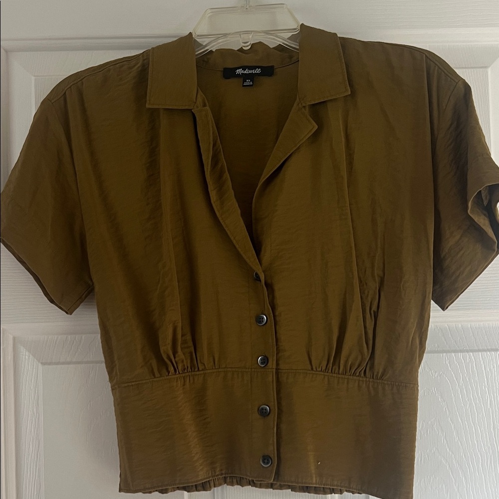 Madewell Olive Button-Down Shirt